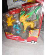 Pokemon Battle Figure Set Pikachu + Leafeon + Wynaut NIB Collectible Jaz... - $14.84