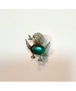 Vintage Gerry&#39;s Brooch Little Duck Duckling Chick Metal with Green Jelly... - £29.88 GBP