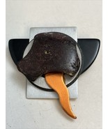 Molly Hart Abstract Art Mixed Media 2” Pin Signed Contemporary Brooch 19... - $27.09 CAD