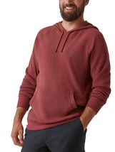Bass Outdoor Men&#39;s Bay Stretch Waffle-Knit Hoodie in Oxblood Red-2XL - $29.99