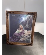 Vintage Wood Picture Frame For 8” X 10&quot; Photo Ornate Wood Work W/ Easel￼, - £12.16 GBP