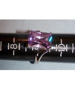 Sterling Silver Art Deco Ring w/Pinkish/Lavender Stone-Size 9-Lot R 33 - $380.13 MXN