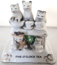Antique Conta &amp; Boehme German Fairing &quot;Five O&#39;Clock Tea&quot; c.1870 - Cats F... - $125.00