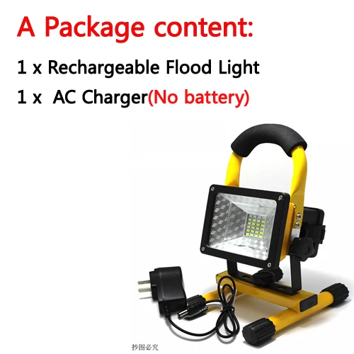 Waterproof IP65 24LED 3 Modes 30W LED Flood light Portable SpotLights Rechargeab - £168.45 GBP