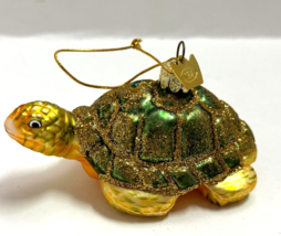 Kurt Adler KSA Tortoise Land Turtle Hand blown glass Christmas Ornament - £14.34 GBP