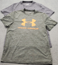 Lot Of 2 Under armour T Shirt Mens Medium Multi Heat Gear Loose Fit Shor... - $20.29