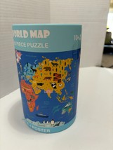 World Map 500 Piece Puzzle and Poster 19.7in X 13.8in Age 10+ Family Fun... - $8.42