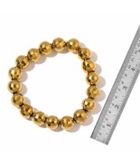 Golden Hematite Beads Bracelet (Stretchable) TGW 341.50 cts.   NEW!  #JB... - $6.74