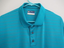 Jack Nicklaus Stay-Dri Polo Golf Shirt Mens XL Short Sleeve Teal Blue Green - $14.84