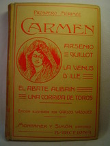 Próspero Mérimée CARMEN Carlos Vázquez drawings In Spanish First edition 1910 - £31.83 GBP