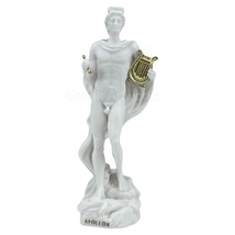 APOLLO Greek Roman God of Music Nude Male Cast Marble Statue Sculpture - £35.91 GBP