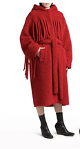 Stella McCartney Teddy Fringe Coat Red Sz 44 8/10 Oversized $2200 - £473.43 GBP