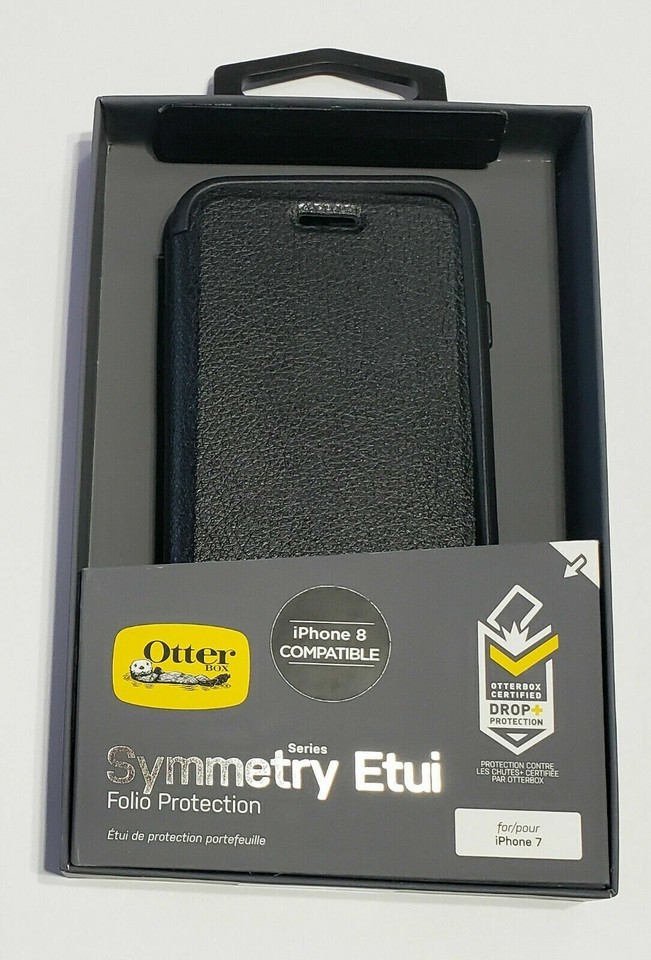 OTTERBOX Symmetry Etui Standing Folio Case Cover for iPhone 7 Black 77-5... - $10.48