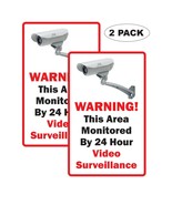 2 Security Video Surveillance 6 mil Vinyl Decals - Indoor Outdoor Design... - $13.42 CAD