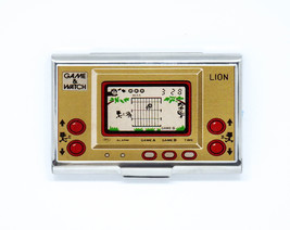 Business &amp; Credit Card Case game and watch LION Steel Pocket box holder - £12.50 GBP