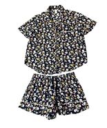 Victorias Secret Pajama Shorts Set Womens S Blue Floral Cotton Blend Used - $368.94 MXN