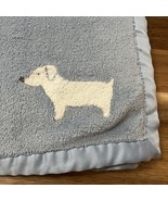 Carters Blue Plush Baby Blanket With White Dog - $334.57 MXN