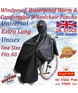 Wheelchair Mac Poncho Waterproof Rain Cover Cap Hooded Coat Mobility Eld... - $355.50 MXN+