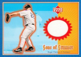 2002 Upper Deck Sons Of Summer Game Jersey Roger Clemens RC Yankees - £11.82 GBP