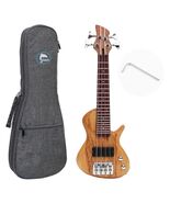 Mini Travel Electric Bass Electric Ubass 4 String Fretted Bass Ukelele w... - €151,46 EUR