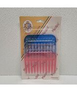 Vintage Royal Items Inc. Medici Wide Combs Sparkle Glitter Pink Blue Clear - $20.77 CAD