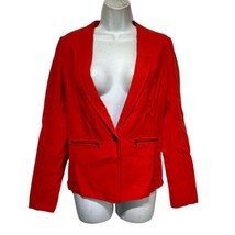 trouve red one button zip pocket blazer womens Size XS - £31.57 GBP