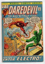 Daredevil #87 ORIGINAL Vintage 1972 Marvel Comics Electro Black Widow - £23.29 GBP