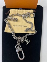 Louis Vuitton Bag Charm Wallet Chain Monogram giant Chain M01398 Silver ... - $399.99