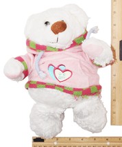 Vintage White Polar Bear + Hoodie Sweater 9&quot; Plush Toy - Animal Adventur... - £6.32 GBP