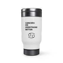 Cancer Zodiac Stainless Steel Travel Mug with Handle, 14 oz | Cancer Sig... - £15.66 GBP