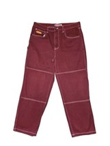 Empyre RELAX Jeans Mens Size 36x29 Maroon  Relaxed Baggy Hip Hop Skater Y2K - £28.52 GBP