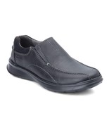 New Clarks Men&#39;s Vanek Step Leather Slip on Loafer Shoes Black 9M - $121.84 CAD