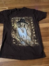 Jennifer Nettles Portrait Shirt Brown Size Medium Mens Tultex Country Music - $19.75