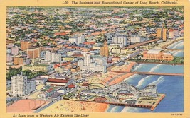 Long Beach CA Business Recreational Center Los Angeles County Postcard 1... - £3.30 GBP