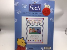 Winnie the Pooh Counted Cross Stitch Kit 34004 Sampler Too Much Honey 17... - $26.45