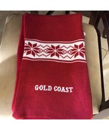 Red Gold Coast winter snowflake sweater fleece scarf - £13.25 GBP