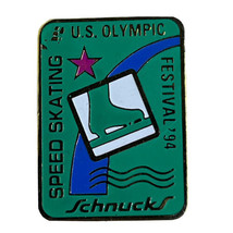 Schnucks 1994 Olympics Speed Skating USA Olympic Festival Lapel Hat Pin ... - $9.95