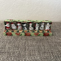 Vintage Commodore Original Christmas Card Place Settings In Box 8 Pc Set... - $43.56