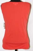 Josephine Essentials Top Blouse Shirt Large Sheer Orange  Sleeveless New... - £27.05 GBP