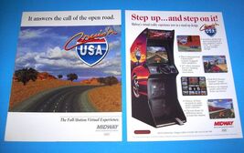 Midway Cruisn USA Arcade FLYERS 1994 Original Set 2 Cruising Auto Race A... - $11.69