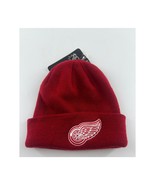 Detroit Red Wings Hat Winter Beanie Red White NHL Mens Hockey New - $14.49