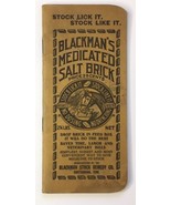 Blackman&#39;s Medicated Salt Brick Horse Quackery Advertising Notebook 1922 - £12.95 GBP