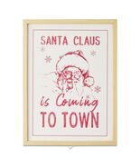 Santa Claus Is Coming to Town Christmas Wall Art, 12&quot; X 16&quot;, - $25.39