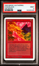 1993 MTG Magic the Gathering Unlimited Chaoslace Vintage Rare PSA 9 Mint POP 10 - £75.14 GBP