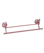 Rose Gold clour bathroom brass double towel bar With flowers  26&quot;Length  - £58.41 GBP