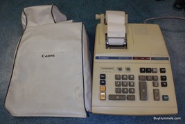 Canon CP1210 Vintage Calculator Desktop Printing Adding Machine With Cov... - £26.55 GBP