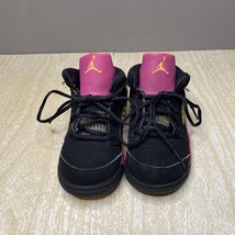 2013 Nike Jordan Pre-School 5 Retro Fashion Sneakers 440890-067 Black - Size 8C - $18.70