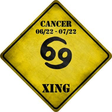 Primary image for Cancer Zodiac Symbol Xing Novelty Metal Crossing Sign
