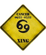 Cancer Zodiac Symbol Xing Novelty Metal Crossing Sign - $36.85 CAD