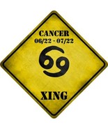 Cancer Zodiac Symbol Xing Novelty Metal Crossing Sign - £21.54 GBP